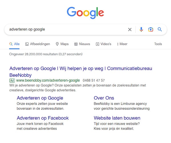 adverteren op sites